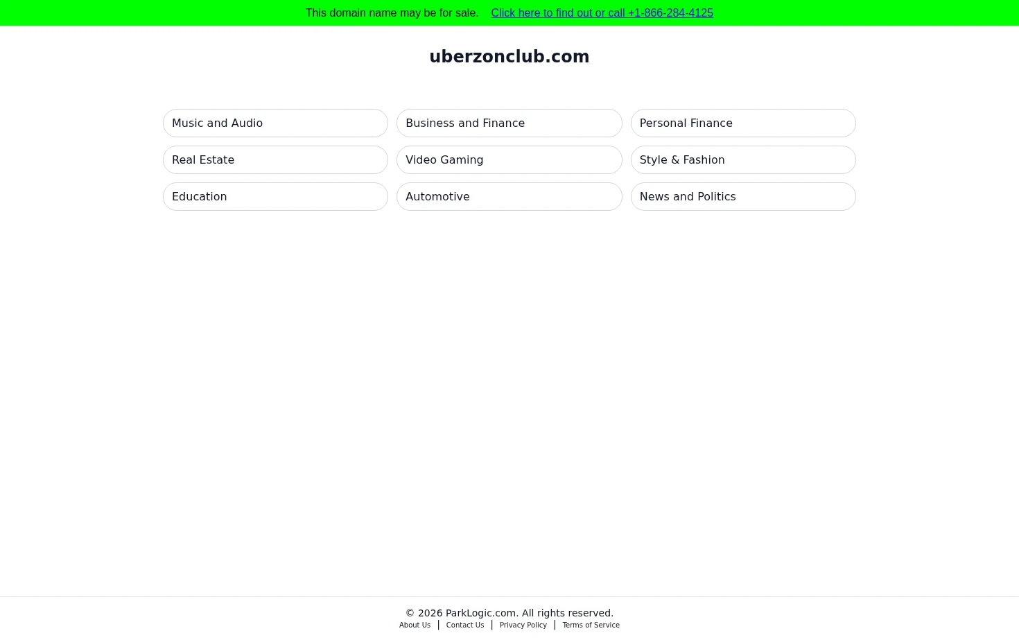 Uberzonclub 页面快照